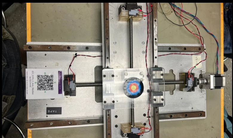 The assembled two-axis system